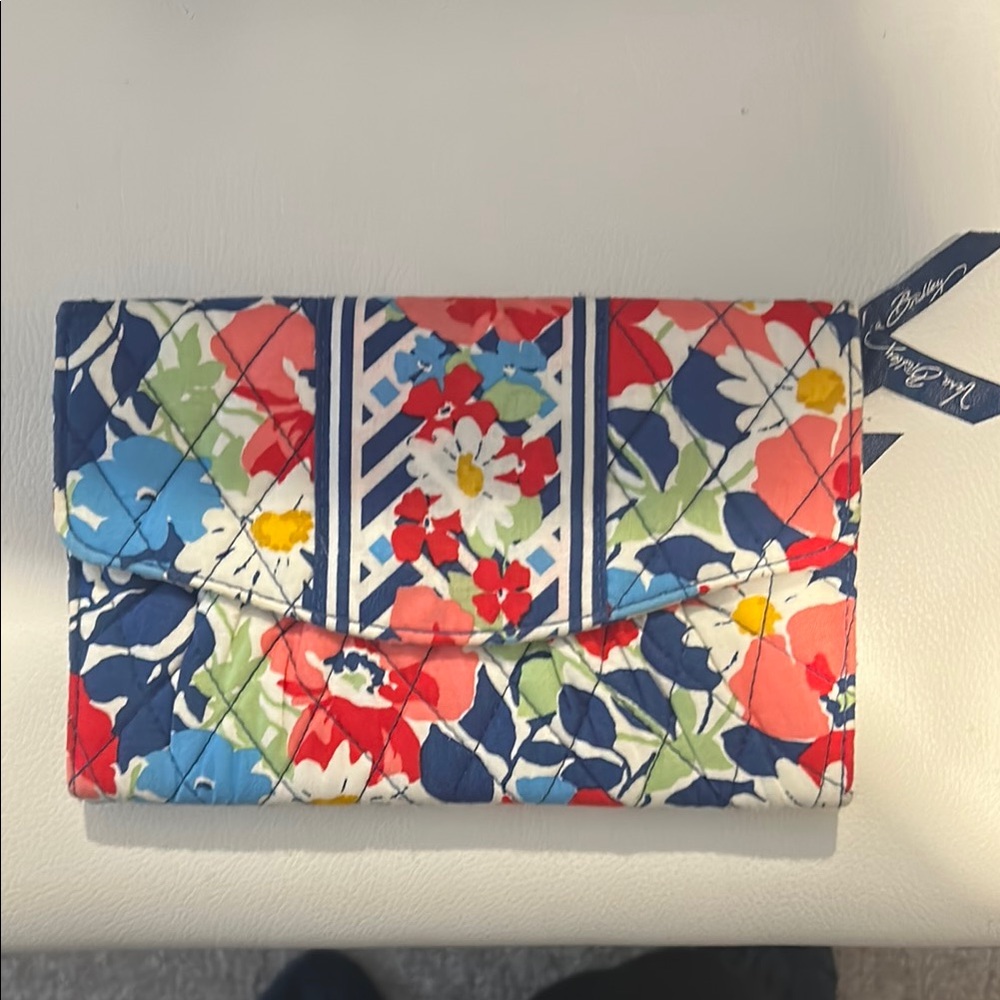 Vera Bradley Blue and Red Floral Wallet